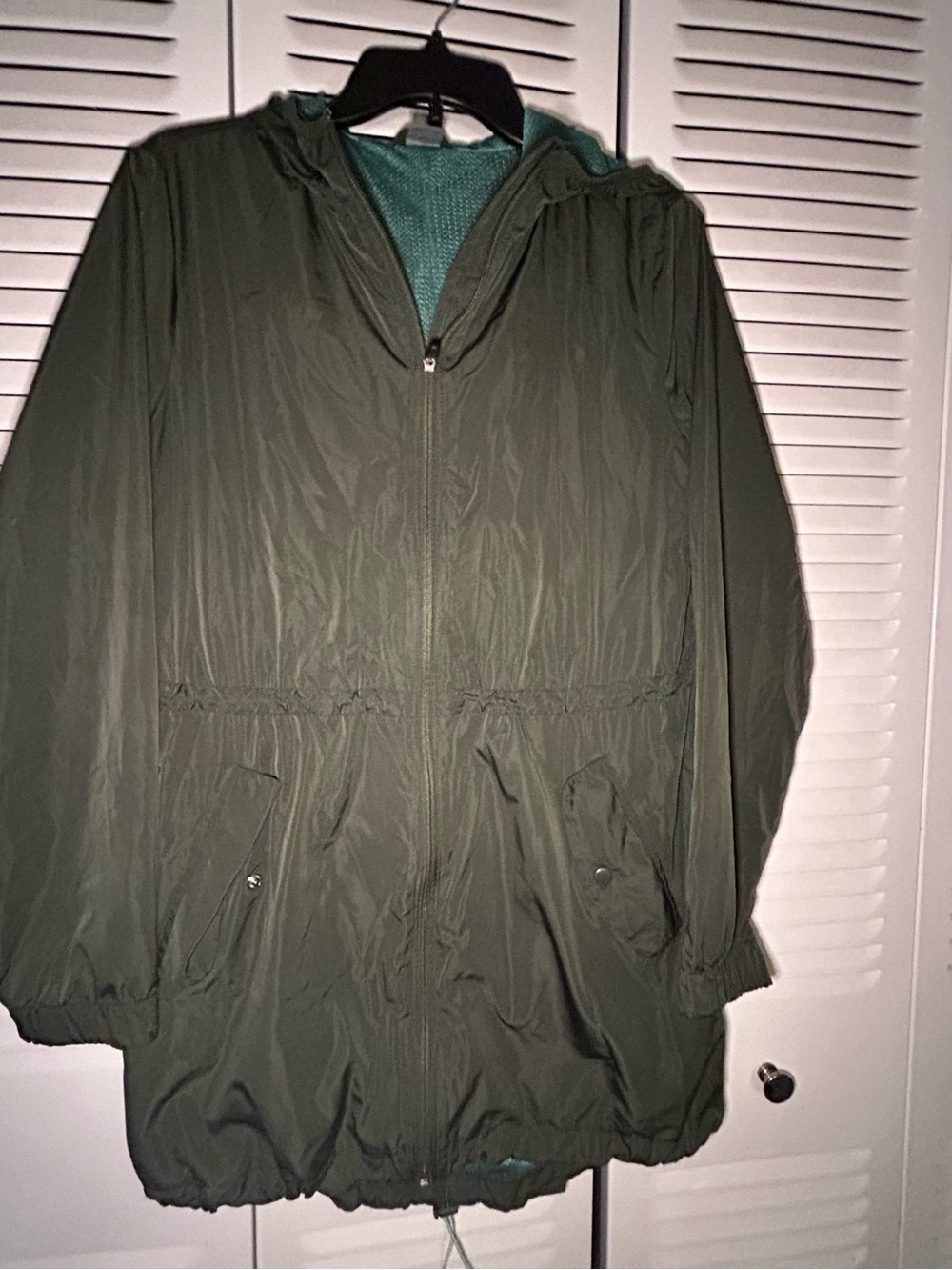 Women’s Old Navy Green Fashion Anorak Jacket Hooded Windbreaker M